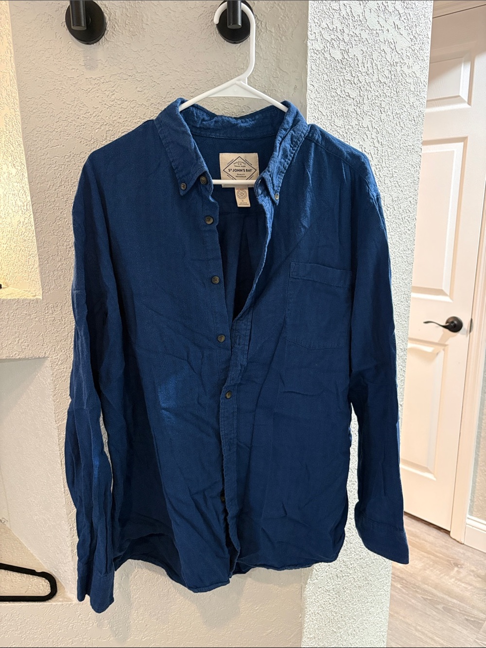 St. John's Bay Navy Button-Up Shirt